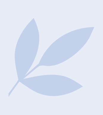 Blue leaf silhouette illustration on a pale blue background